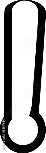 Black Paperclip Silhouette Symbol for Office Accessories