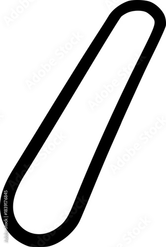 Paperclip Silhouette Design for Stationery and Workspace