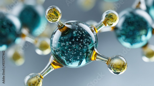 Science background with mol...