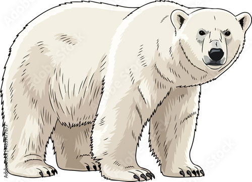 polar spirit majestic embodiment of winters raw, enduring beauty, isolated on transparent background