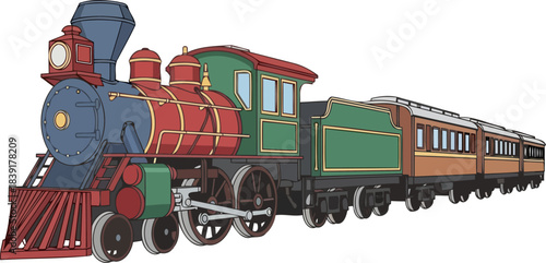 the grand express charting new horizons with vintage charm and enduring spirit, isolated on transparent background