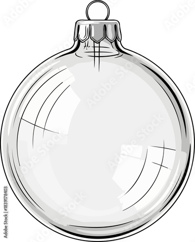 unwrap creative potential this empty bauble invites your unique holiday expression, isolated on transparent background