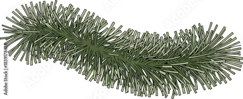 verdant swirl animated greenery for dynamic festive and natureinspired graphics, isolated on transparent background