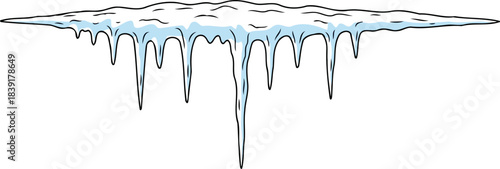 winters glistening fringe natures cold beauty adorning frozen landscapes, isolated on transparent background