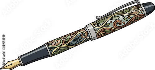 arboreal script where natures beauty meets the art of enduring expression, isolated on transparent background