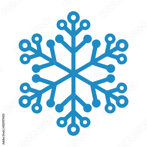 Round-Branch Snowflake Icon