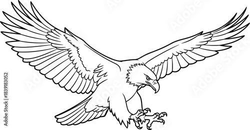 apex ascent eagles majestic descent, a powerful graphic of focused intent, isolated on transparent background