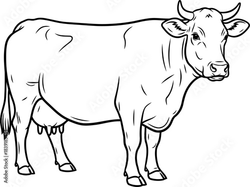 barnyard blueprint the iconic silhouette of natures nourishing provider, isolated on transparent background