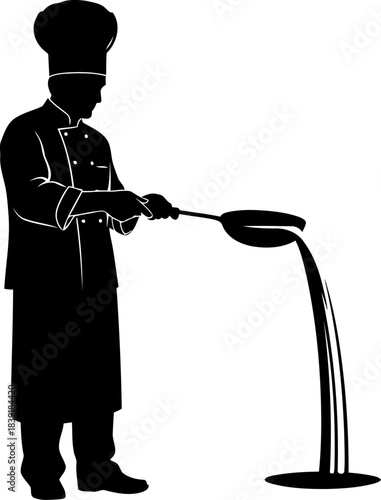 kitchen maestro orchestrating taste through dynamic flow and culinary precision, isolated on transparent background