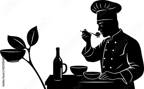 maestro of taste crafting exquisite flavors, celebrating culinary artistry, isolated on transparent background