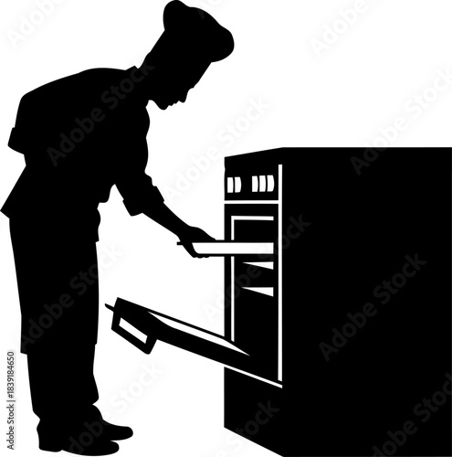 mastering the oven chefs dedication to culinary artistry and fresh creations, isolated on transparent background