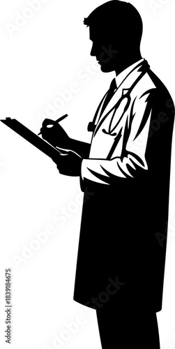 medical foresight diligent professional charting the course for future wellbeing, isolated on transparent background