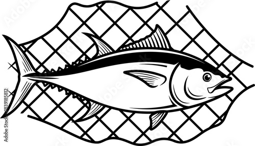 the oceans yield a powerful emblem of sustainable harvest, isolated on transparent background