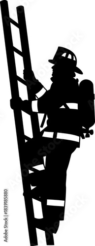 the vigilant ascent rising to duty, securing lives, overcoming adversity, isolated on transparent background