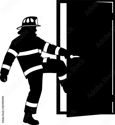 threshold of courage decisive action in the face of imminent danger, isolated on transparent background