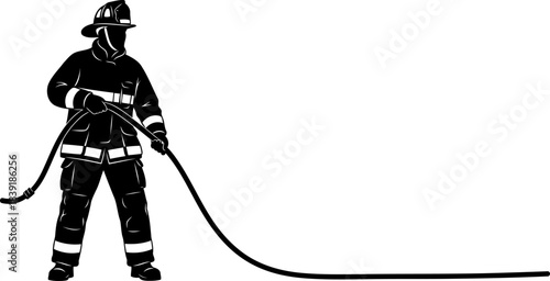 vigilant resolve standing ready, the courageous spirit of emergency service, isolated on transparent background