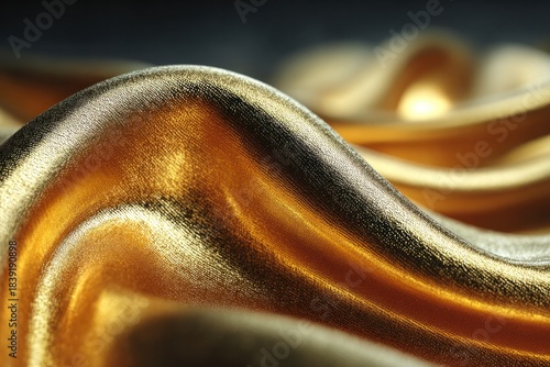 Golden Waves: Flowing and shimmering, evoking opulence and luxury. capturing the lustrous glow of precious metal in fluid, dynamic forms.