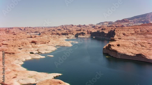 Aerial view of scenic Lake Powell in Utah