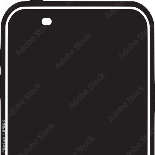 A close up view of the back of a black smartphone with the word connect in the center of the phone