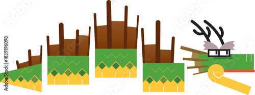 Vector Dragon Character Illustration