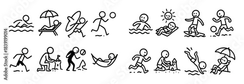 Beach Activity Icons