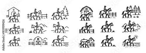 Horseback Riding Icons