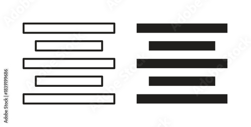 Align center icons in line designs. solid silhouette style in black