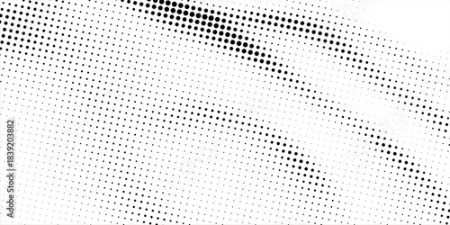 Black-white gradient halftone dots background. Pop art in vector illustration for your creative design