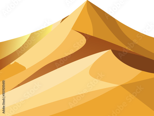 vector illustration of a Sand dune