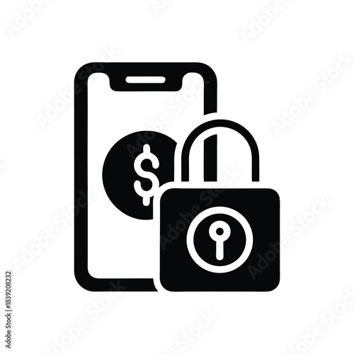 Protected money shows on secure credit card with a locked padlock below