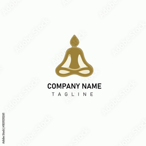Yoga center minimalist logo design
