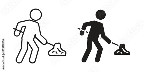 Construction icons in line designs. solid silhouette style in black