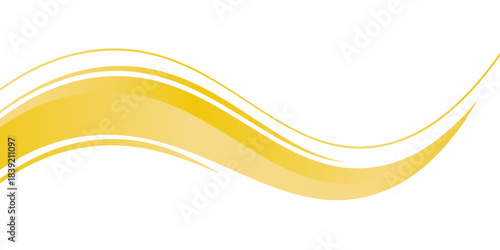 Elegant Golden Wave Design on a White Background for Abstract Art Concepts. vector Eps 10