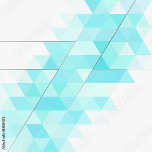 Geometric gradient pattern in light blue shades with a shadow effect. Eps 10