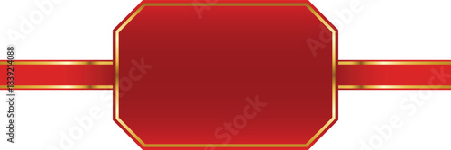Red and Gold Elegant Seal with Ribbon