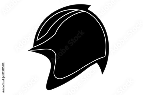 Helmet  silhouette vector, military helmet silhouette black symbol
