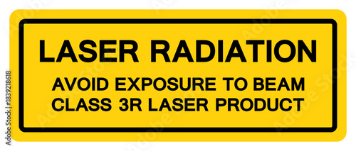 Laser Radiation Symbol Sign,Vector Illustration, Isolate On White Background Label. EPS10