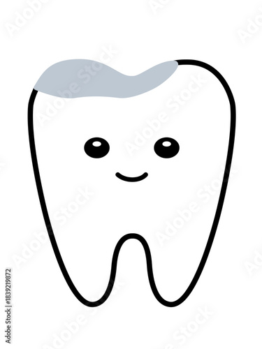 メタルインレーで治療した歯のキャラクター