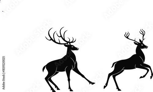 deer silhouette vector