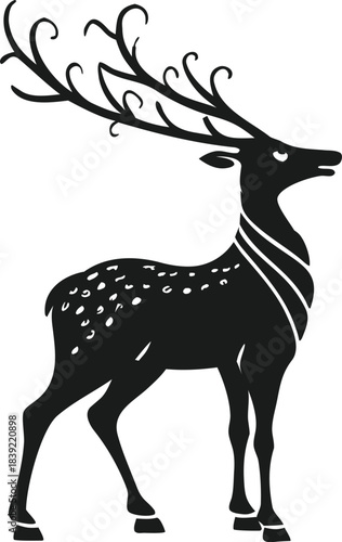 deer silhouette vector illustration