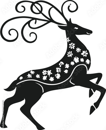 christmas deer vector illustration