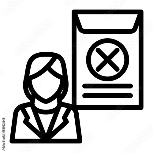 Personal Profile Resume Curriculum Vitae Icon from Curriculum Vitae Icon Collection (Outline style)