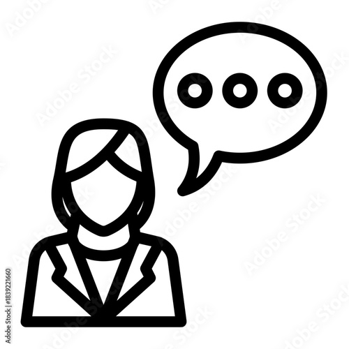 Human Resources Meeting Users Icon from Curriculum Vitae Icon Collection (Outline style)