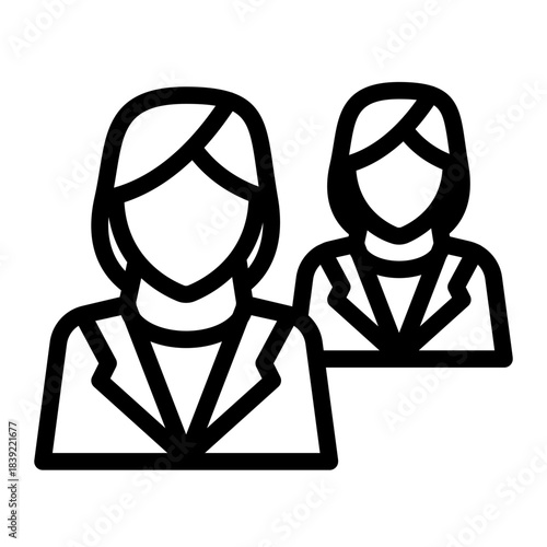 Team Network Members Join Icon from Curriculum Vitae Icon Collection (Outline style)