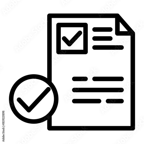 Resume Curriculum Vitae Portfolio Icon from Curriculum Vitae Icon Collection (Outline style)