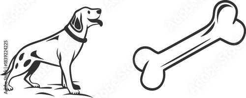 vector illustration of a dog