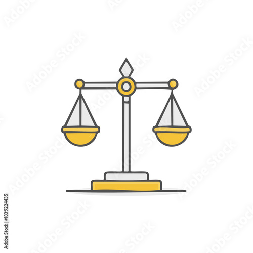 Illustration of a Balancing Scale for Justice Law Legal or Fairness Concepts