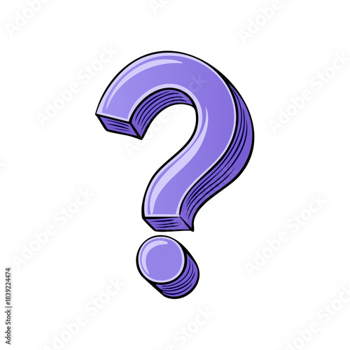 Purple Question Mark Graphic Illustration Symbol of Uncertainty Doubt Ambiguity