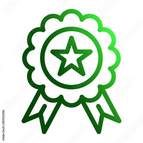Award Winner Badge Medal Icon from Curriculum Vitae Icon Collection (Outline Gradient style)
