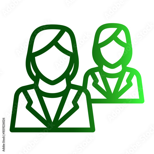 Team Network Members Join Icon from Curriculum Vitae Icon Collection (Outline Gradient style)